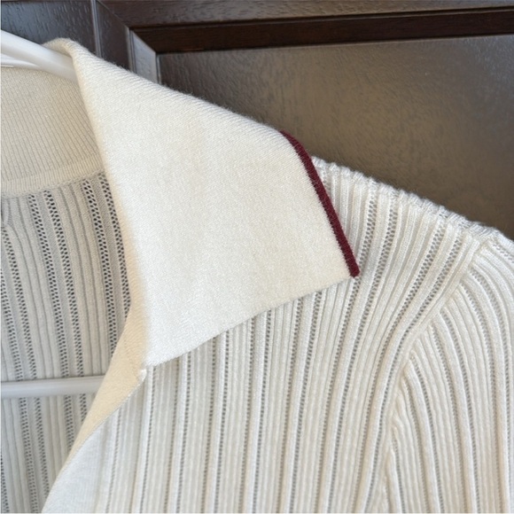 NWOT Madewell Signature Knit Johnny Collar Sweater Size XS - Picture 5 of 9